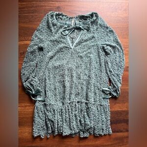 New tags, free people turquoise velvet, mini dress